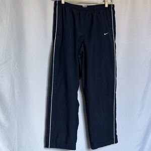 Nike Navy Blue Pants with white stripe down side leg